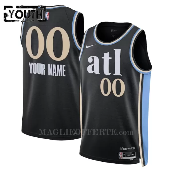 Atlanta Hawks Canotta City Edition Swingman 2023/24 Bambino Nero