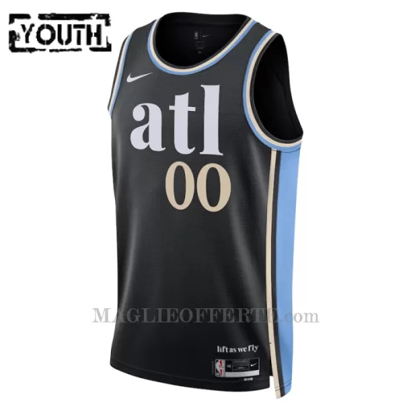 Atlanta Hawks Canotta City Edition Swingman 2023/24 Bambino Nero