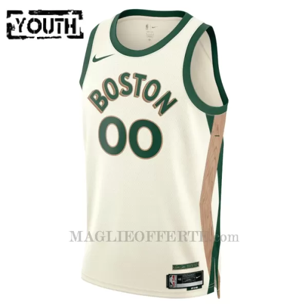 Boston Celtics Canotta City Edition Swingman 2023/24 Bambino Bianco