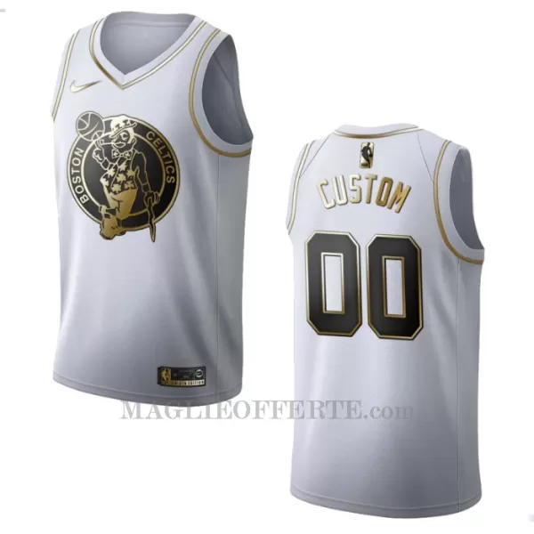 Boston Celtics Canotta Golden Edition Swingman Bianco