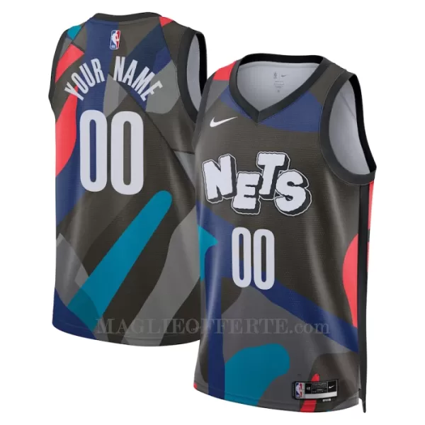 Brooklyn Nets Canotta City Edition Swingman 2023/24 Nero