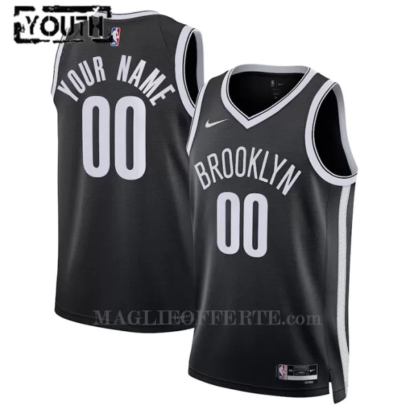 Brooklyn Nets Canotta Icon Edition Swingman 2023/24 Bambino Nero