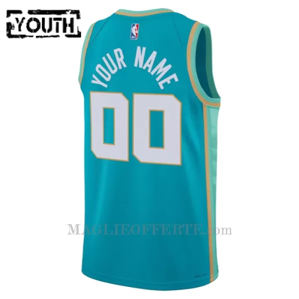 Charlotte Hornets Canotta City Edition Swingman 2023/24 Bambino Teal