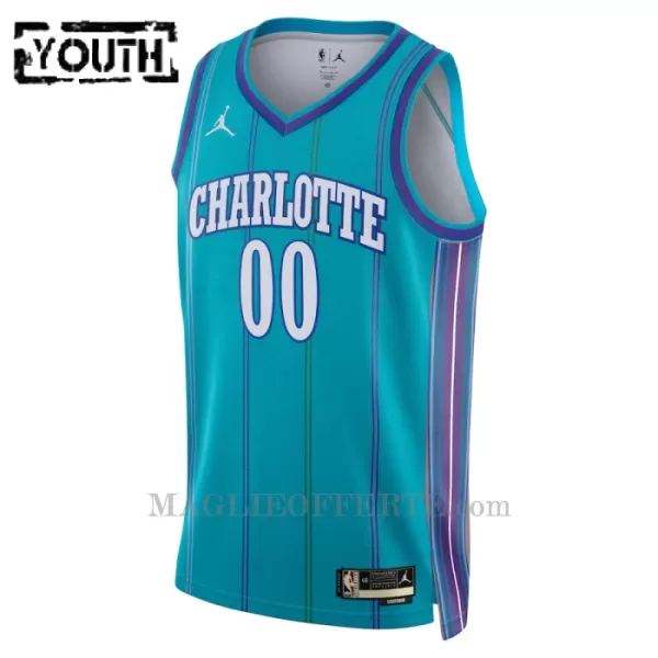 Charlotte Hornets Canotta Classic Edition Swingman 2023/24 Bambino Teal