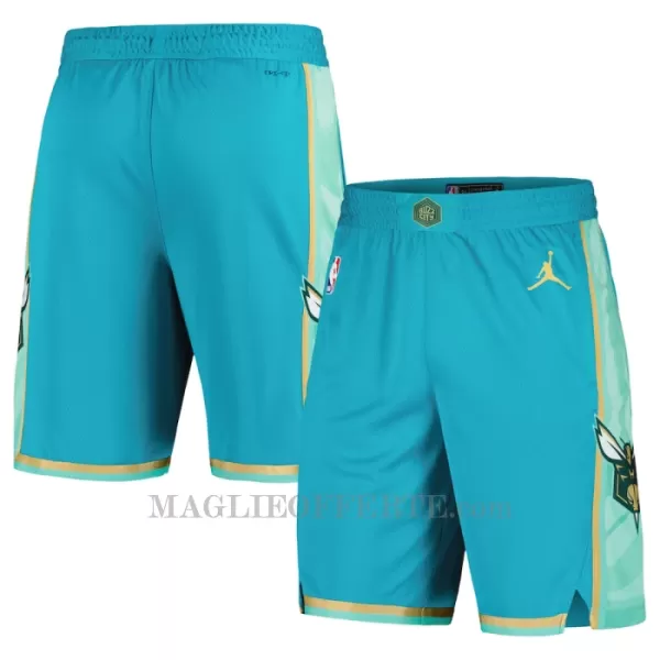 Charlotte Hornets Pantaloncini da Basket City Edition Swingman Teal