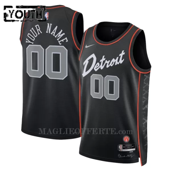 Detroit Pistons Canotta City Edition Swingman 2023/24 Bambino Nero