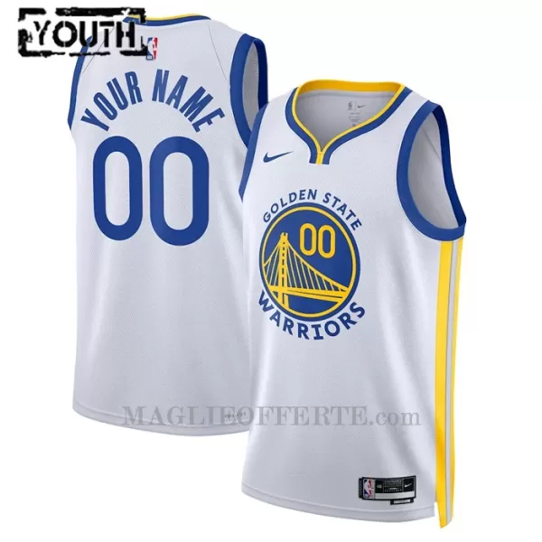 Golden State Warriors Canotta Association Edition Swingman 2023/24 Bambino Bianco