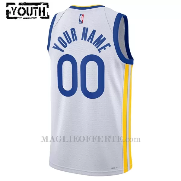 Golden State Warriors Canotta Association Edition Swingman 2023/24 Bambino Bianco