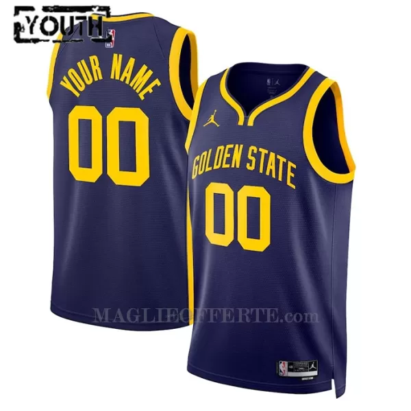 Golden State Warriors Canotta Statement Edition Swingman 2023/24 Bambino Navy