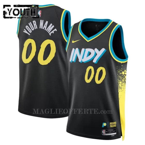 Indiana Pacers Canotta City Edition Swingman 2023/24 Bambino Nero