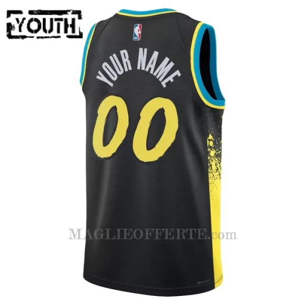 Indiana Pacers Canotta City Edition Swingman 2023/24 Bambino Nero