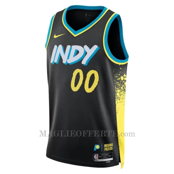 Indiana Pacers Canotta City Edition Swingman 2023/24 Nero