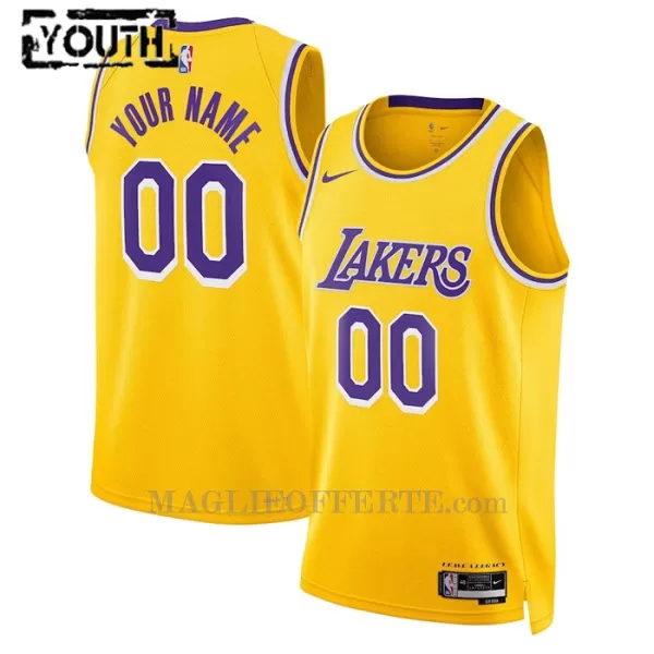 Los Angeles Lakers Canotta Icon Edition Swingman 2023/24 Bambino Giallo