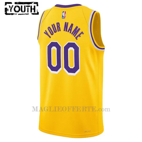 Los Angeles Lakers Canotta Icon Edition Swingman 2023/24 Bambino Giallo