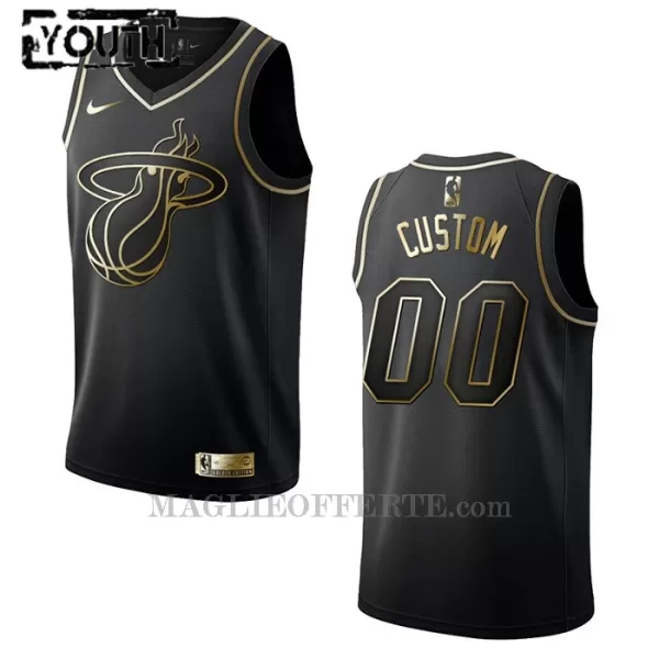 Miami Heat Canotta Golden Edition Swingman Bambino Nero