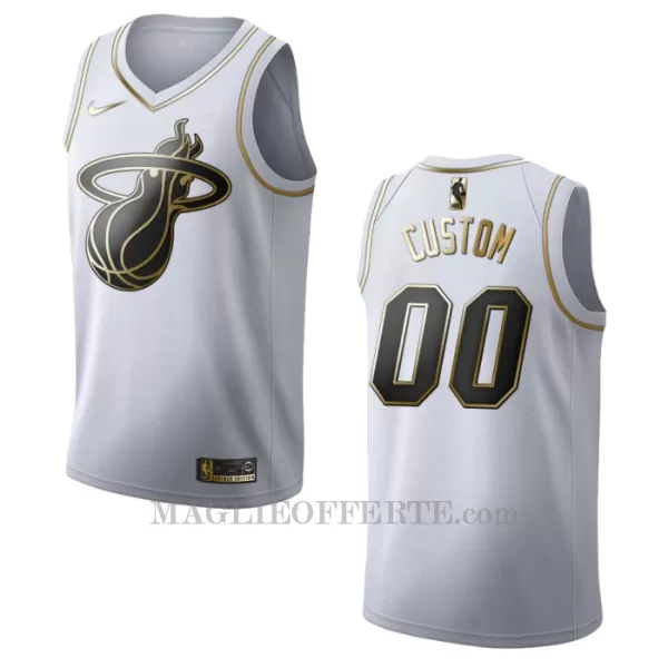 Miami Heat Canotta Golden Edition Swingman Bianco