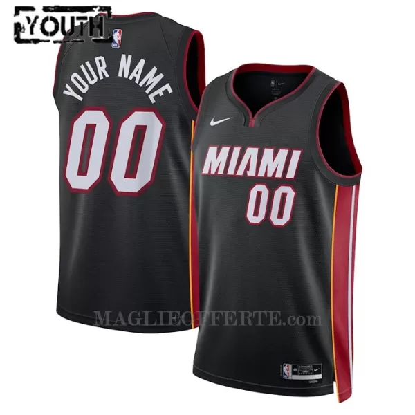 Miami Heat Canotta Icon Edition Swingman 2023/24 Bambino Nero