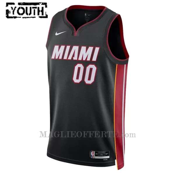 Miami Heat Canotta Icon Edition Swingman 2023/24 Bambino Nero