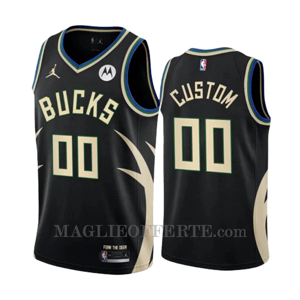 Milwaukee Bucks Canotta Statement Edition Swingman 2023/24 Nero