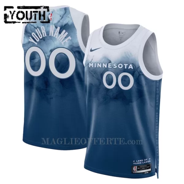 Minnesota Timberwolves Canotta City Edition Swingman 2023/24 Bambino Blu