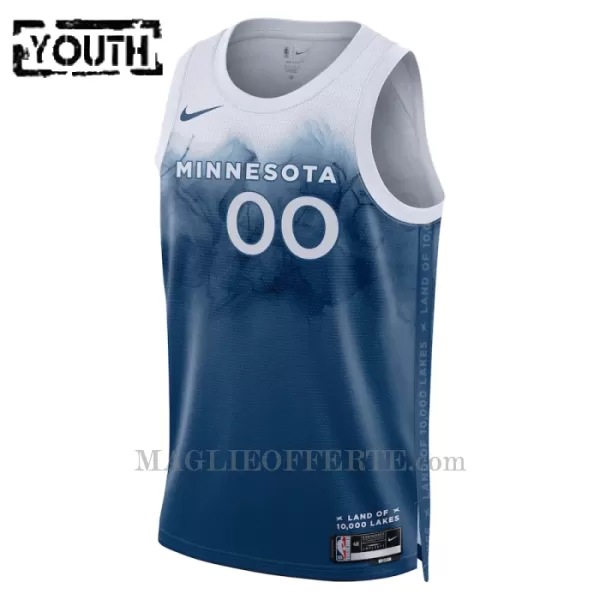 Minnesota Timberwolves Canotta City Edition Swingman 2023/24 Bambino Blu