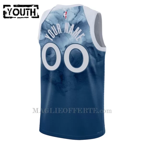 Minnesota Timberwolves Canotta City Edition Swingman 2023/24 Bambino Blu