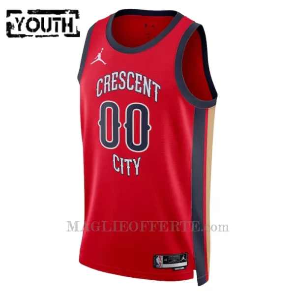 New Orleans Pelicans Canotta Statement Edition Swingman 2023/24 Bambino Rosso