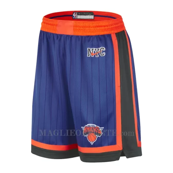 New York Knicks Pantaloncini da Basket City Edition Swingman Blu