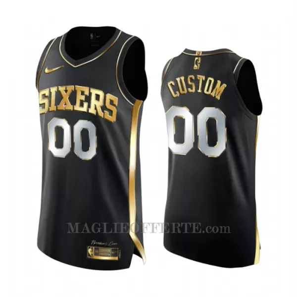 Philadelphia 76ers Canotta Golden Edition Swingman Nero