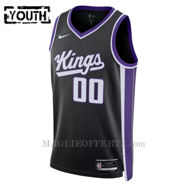 Sacramento Kings Canotta Icon Edition Swingman 2023/24 Bambino Nero