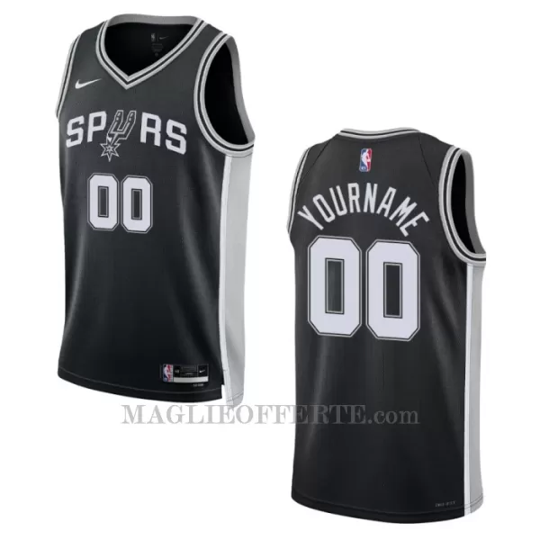 San Antonio Spurs Canotta Icon Edition Swingman 2023/24 Nero