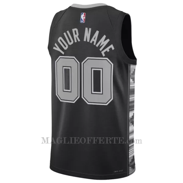 San Antonio Spurs Canotta Statement Edition Swingman 2023/24 Nero