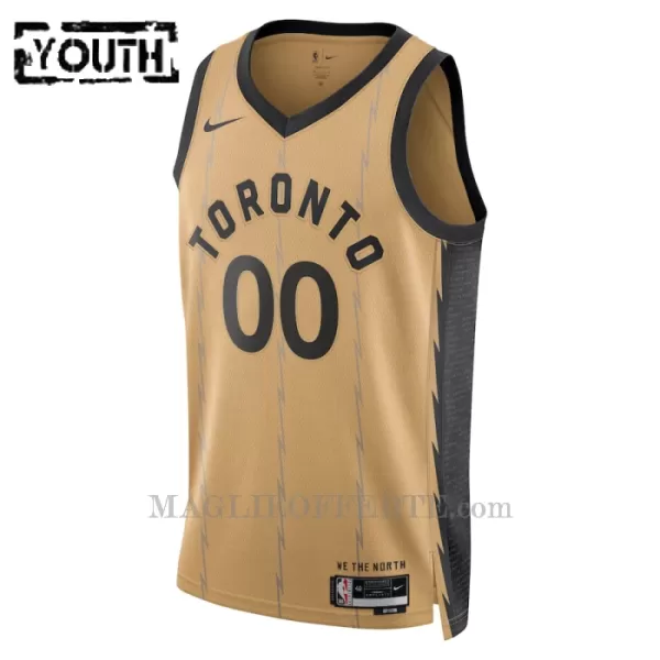 Toronto Raptors Canotta City Edition Swingman 2023/24 Bambino Oro