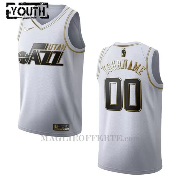 Utah Jazz Canotta Golden Edition Swingman Bambino Bianco