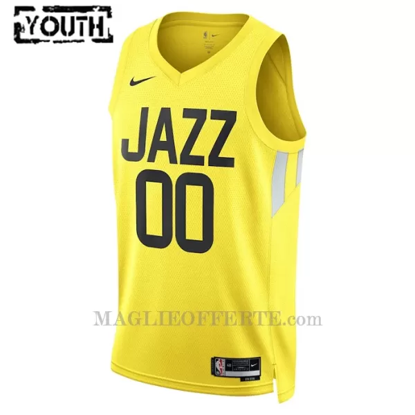 Utah Jazz Canotta Icon Edition Swingman 2023/24 Bambino Giallo