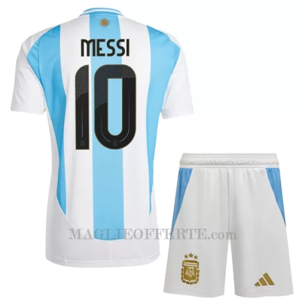 Maglia Argentina Lionel Messi 10 Bambino Gara Home 2024