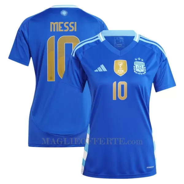 Maglia Argentina Lionel Messi 10 Donna Gara Away 2024