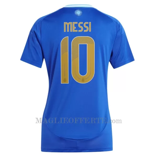 Maglia Argentina Lionel Messi 10 Donna Gara Away 2024