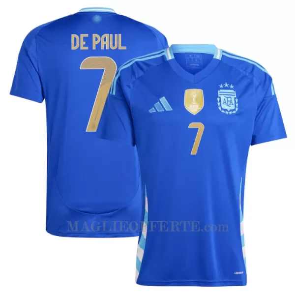 Maglia Argentina Rodrigo de Paul 7 Gara Away 2024