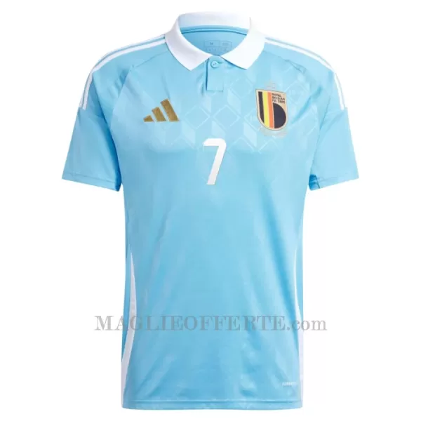 Maglia Belgio Kevin De Bruyne 7 Gara Away Euro 2024