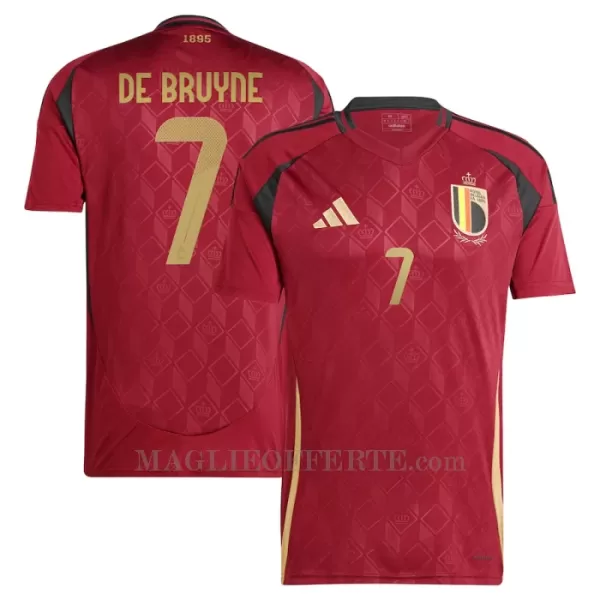 Maglia Belgio Kevin De Bruyne 7 Gara Home Euro 2024