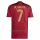 Maglia Belgio Kevin De Bruyne 7 Gara Home Euro 2024