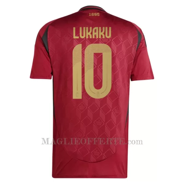 Maglia Belgio Romelu Lukaku 10 Gara Home Euro 2024