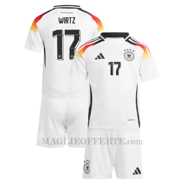 Maglia Germania Florian Wirtz 17 Bambino Gara Home Euro 2024