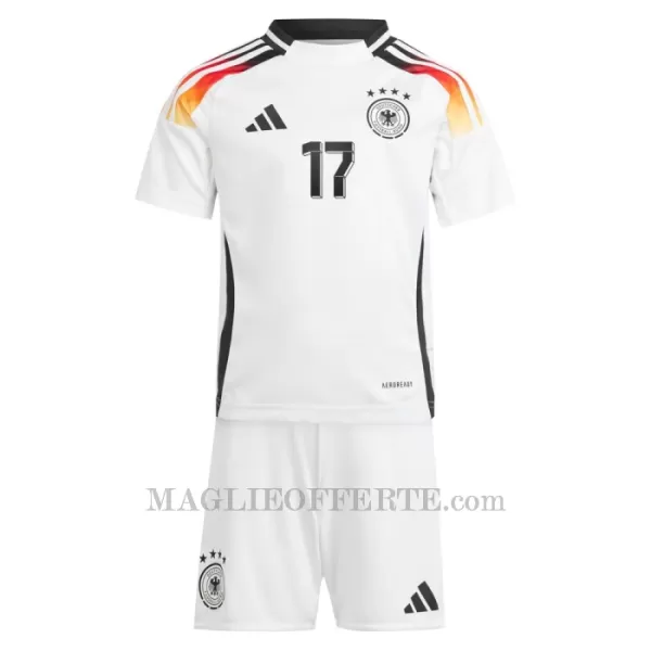 Maglia Germania Florian Wirtz 17 Bambino Gara Home Euro 2024