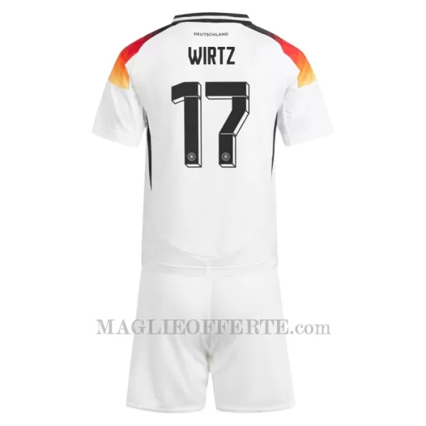 Maglia Germania Florian Wirtz 17 Bambino Gara Home Euro 2024