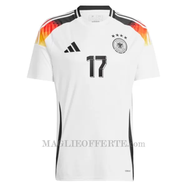 Maglia Germania Florian Wirtz 17 Gara Home Euro 2024