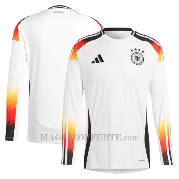 Maglia Germania Gara Home Euro 2024 Maniche Lunghe