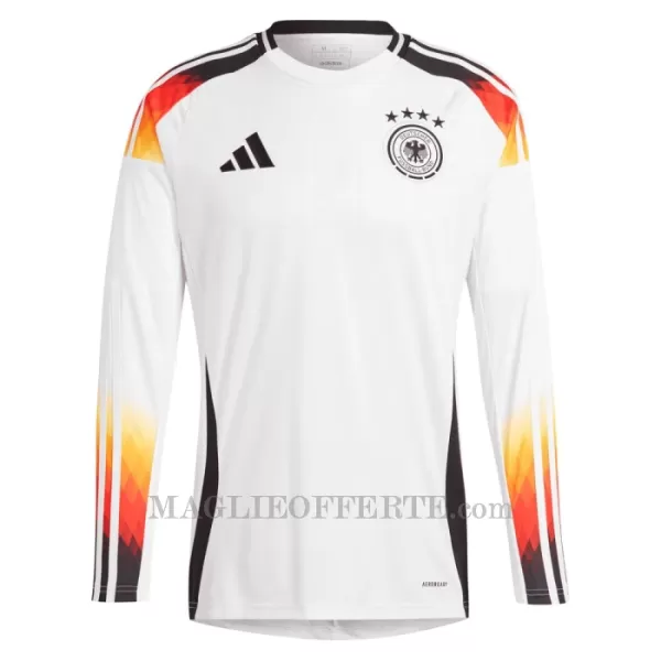 Maglia Germania Gara Home Euro 2024 Maniche Lunghe