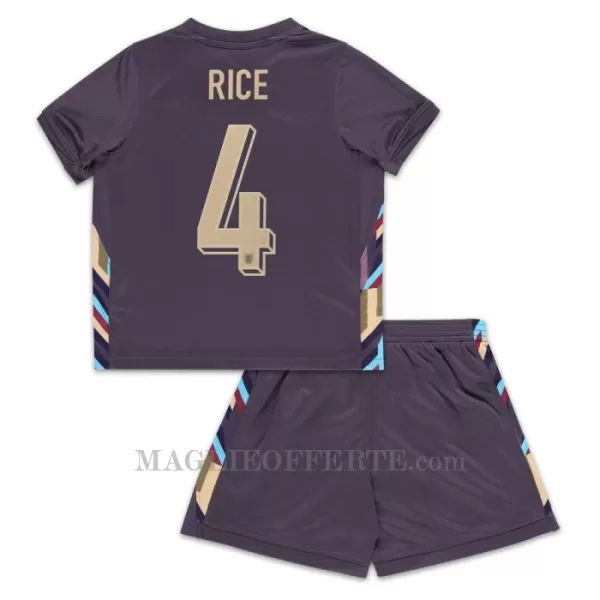 Maglia Inghilterra Declan Rice 4 Bambino Gara Away Euro 2024